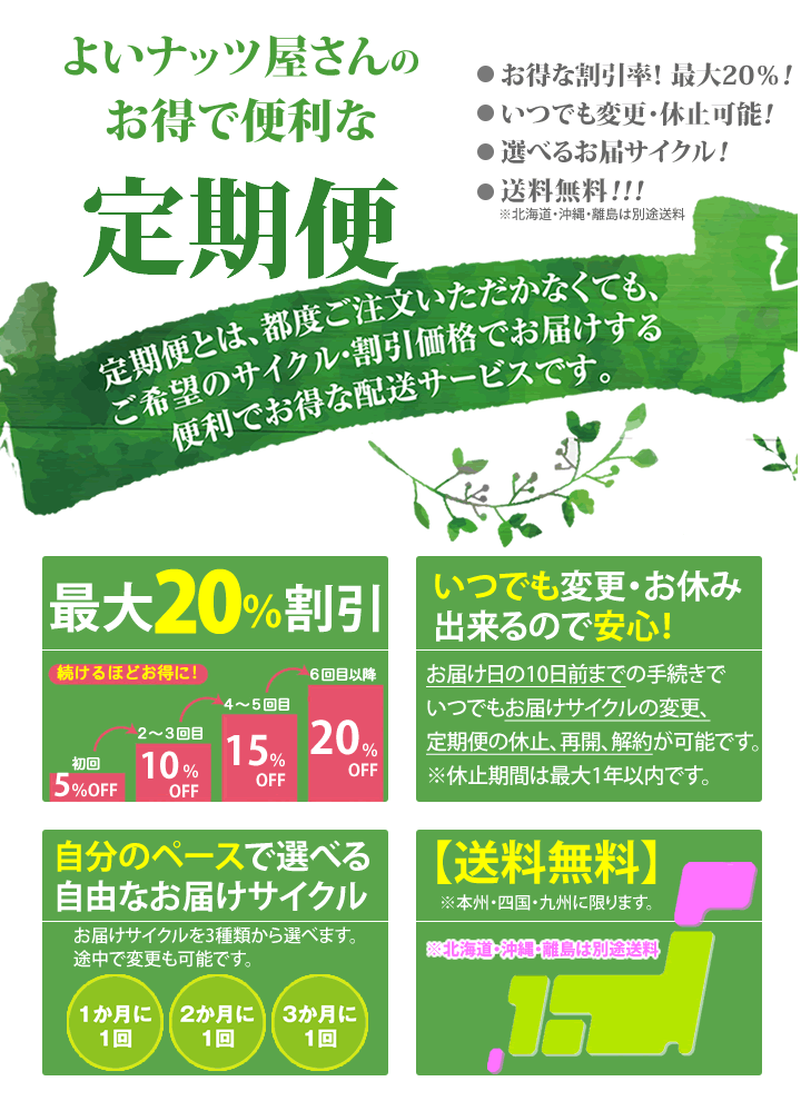 定期購入　よいナッツ屋さん　東洋ナッツ食品